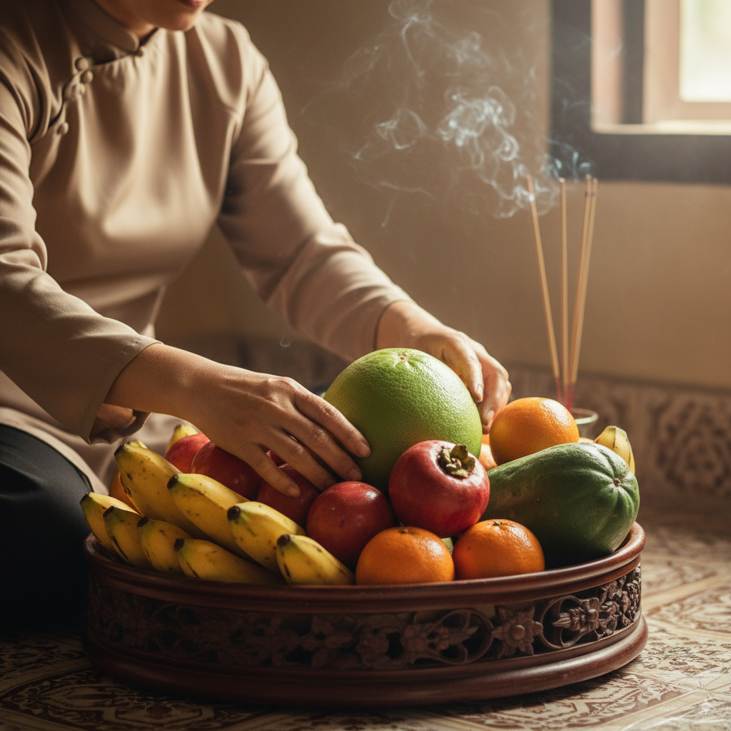 Chuẩn bị mâm ngũ quả