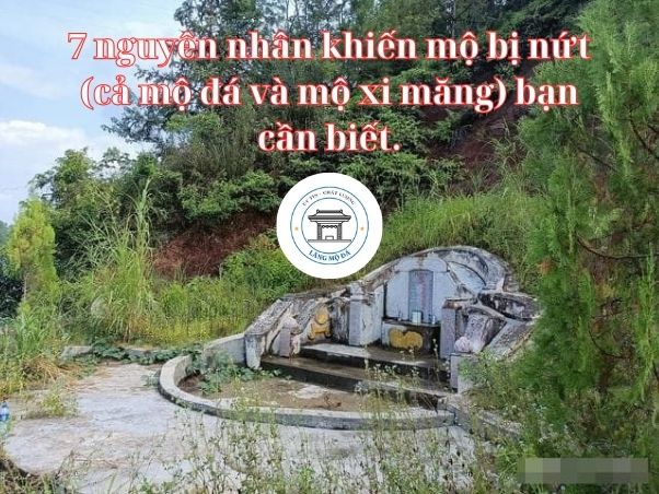 7 nguyên nhân khiến mộ bị nứt (cả mộ đá và mộ xi măng) bạn cần biết.