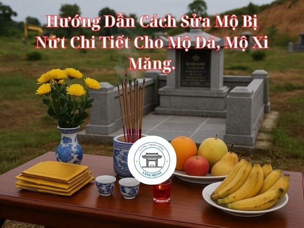 Hướng Dẫn Cách Sửa Mộ Bị Nứt Chi Tiết Cho Mộ Đá, Mộ Xi Măng.
