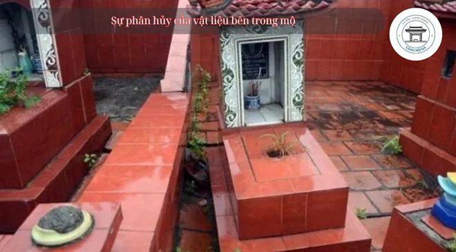 Sự phân hủy của vật liệu bên trong mộ