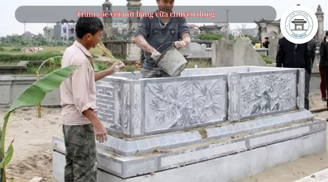 Trám các vết nứt bằng vữa chuyên dụng