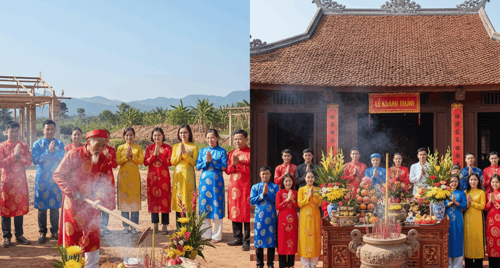 Khám phá nghi lễ động thổ, lễ khánh thành nhà thờ họ và văn khấn đầy đủ. Bài viết chia sẻ trình tự, lễ vật và ý nghĩa tâm linh truyền thống.
