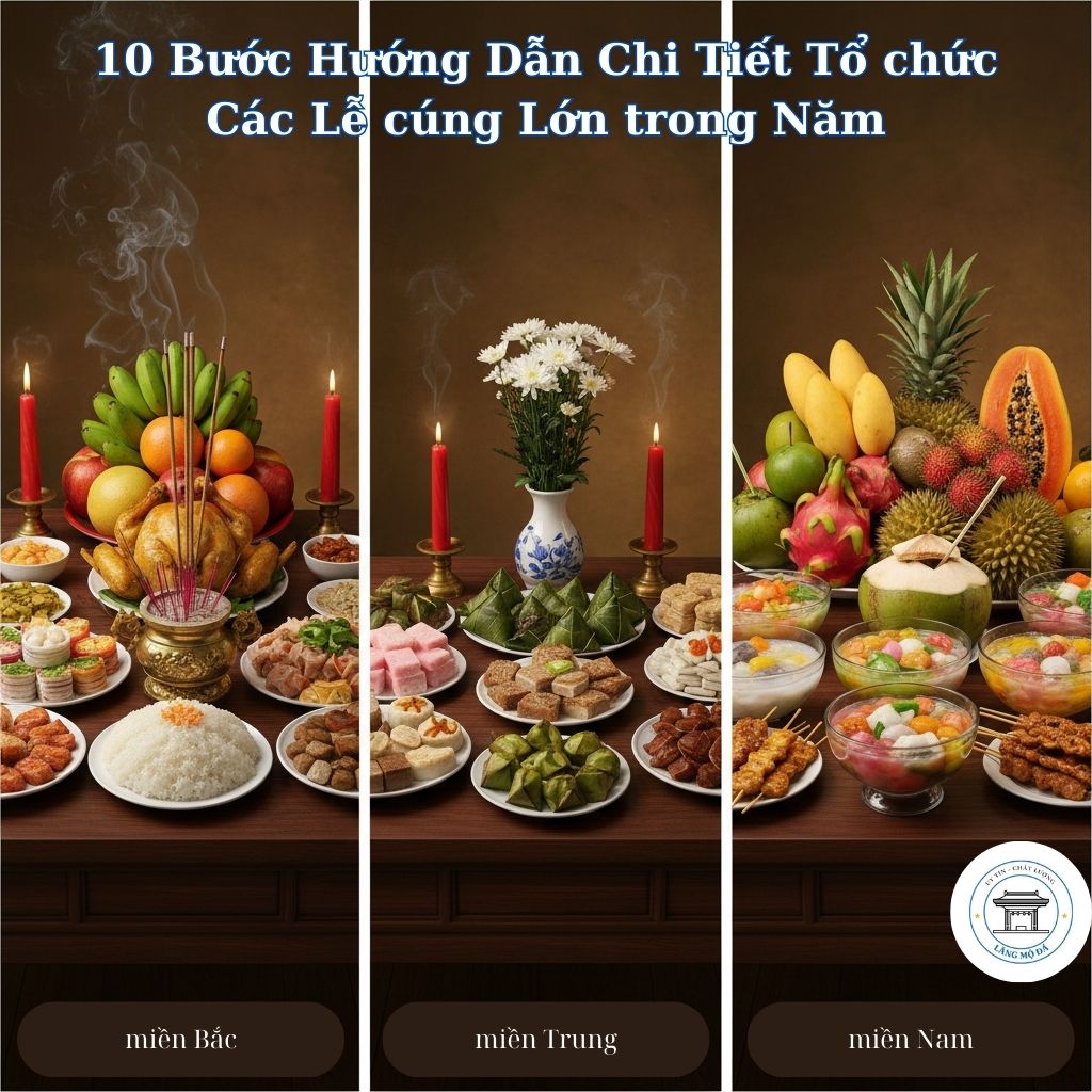 Mâm cúng đặc trưng từng miền
