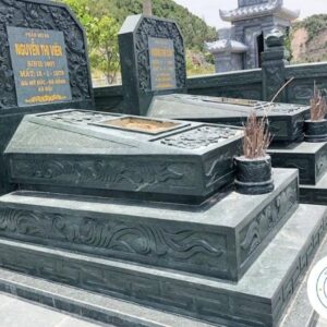 Mộ Đá Tam Cấp Xanh Đen Thanh Hóa - Mẫu MTC01