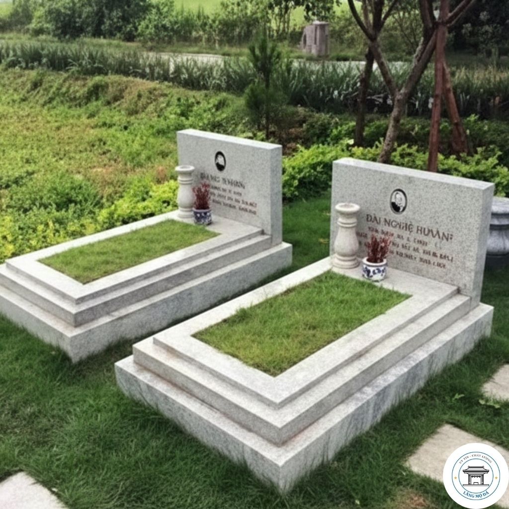 Mộ Đá Đơn Giản Không Mái Hiện Đại - Mẫu MD01