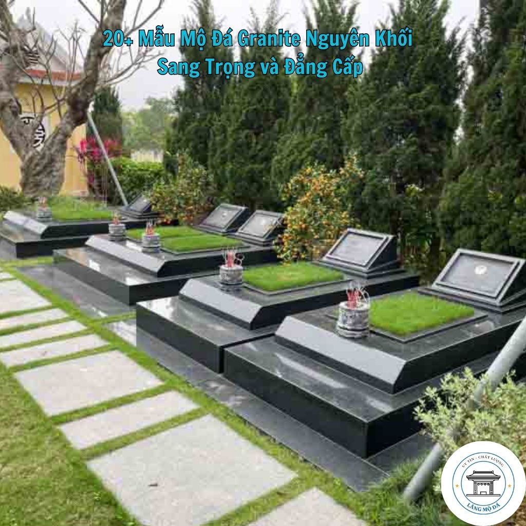 Mộ đơn Granite đen – Biểu trưng cho sự trang nghiêm