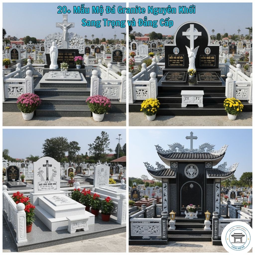 Mộ Công giáo bằng đá granite
